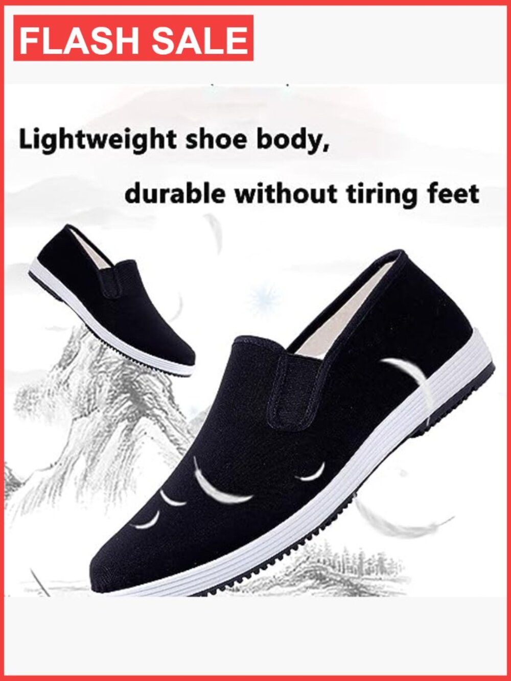 Traditional Chinese Kung Fu Slippers, Canvas Tai Chi Shoes, Anti-Slip Rubber - Picture 7 of 7